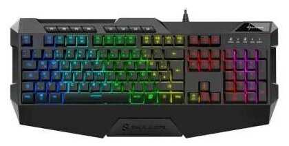 Sharkoon Skiller SGK4 Игровая клавиатура (резиновые колпачки, RGB подсветка, USB) фотография 12