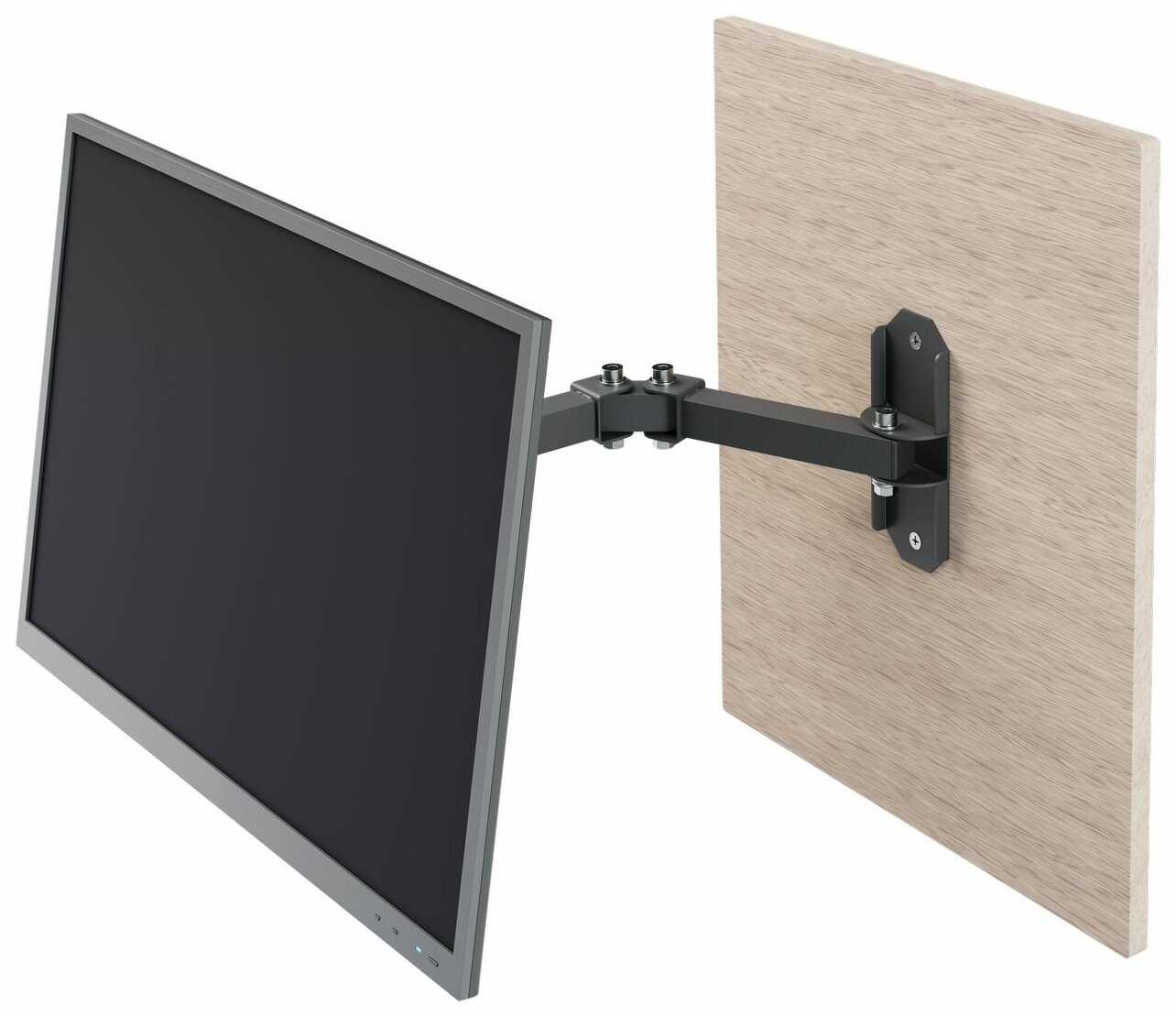 Настенный кронштейн РЭМО K-543 [наклонно-поворотный, 15-43 дюймов, VESA 75x75 мм, 100x100 мм, 200x200 мм] фотография 2