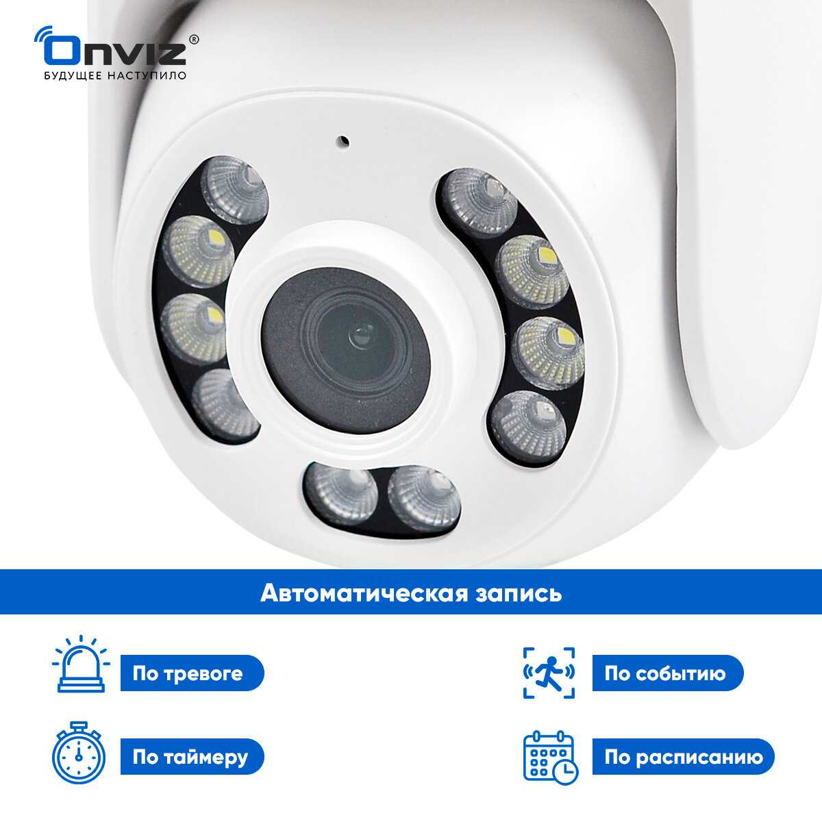 Купольная поворотная IP WiFi камера видеонаблюдения Onviz U90 фотография 6
