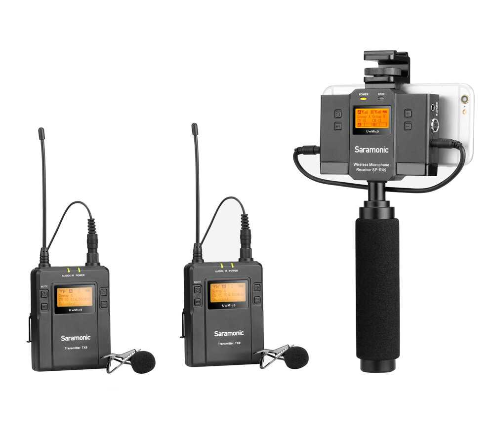 Радиопетличка Saramonic UwMic9 Kit2 (RX9+TX9+TX9) фотография 7