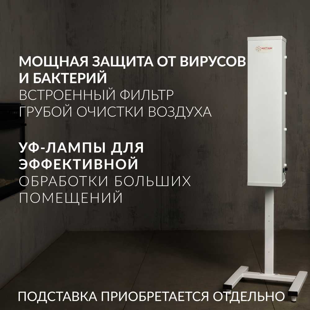 Рециркулятор очиститель воздуха АРМЕД AirCube 315 FM (Лампа 3х15 Вт, с фильтром, ультрафиолетовый, закрытого типа) фотография 23