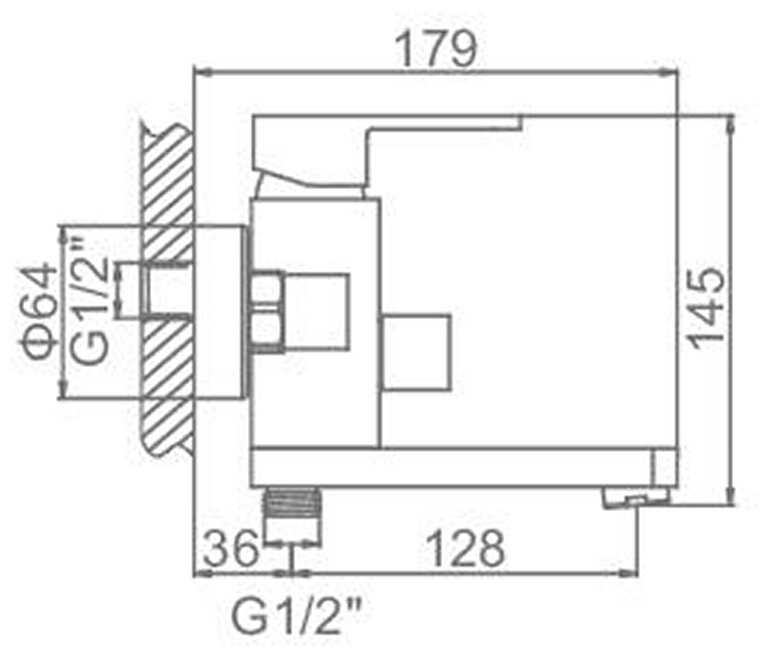 Смеситель для душа Ledeme L3233 вентильный фотография 1