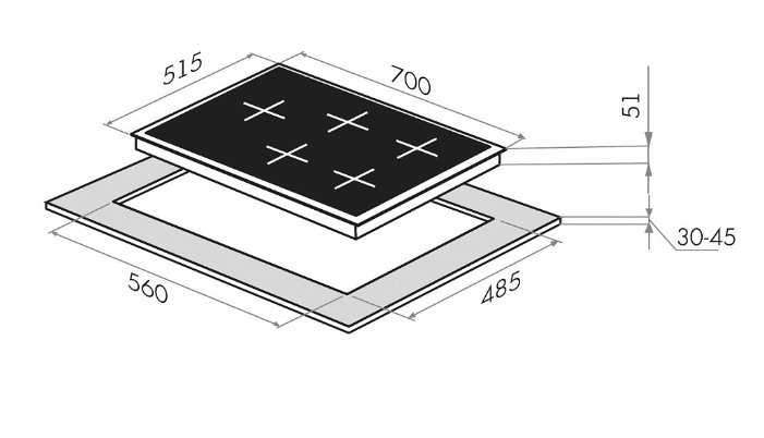 Газовая варочная панель MAUNFELD EGHS.75.33CS\G фотография 1
