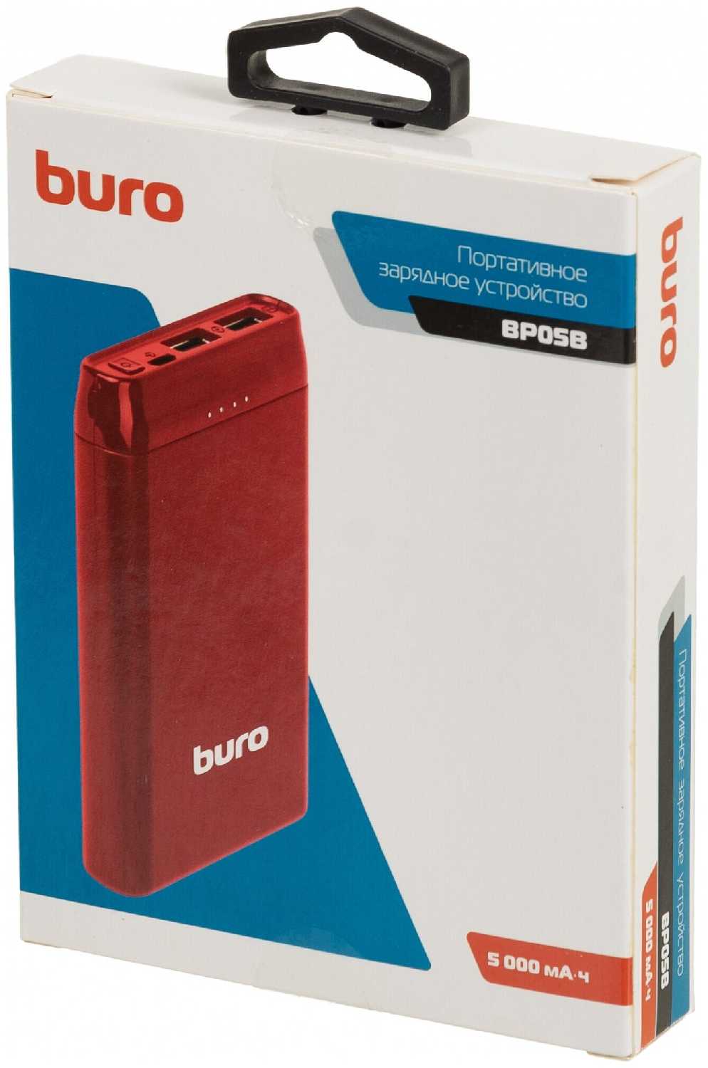 Мобильный аккумулятор Buro BP05B 5000mAh 2.1A 2xUSB красный (BP05B10PRD) фотография 8