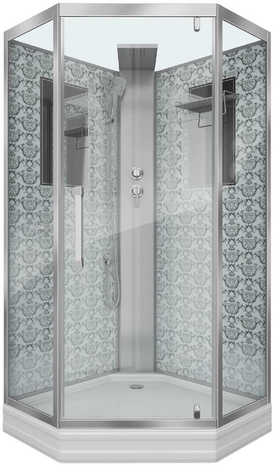 Душевая кабина Niagara Luxe NG-7717 BK низкий поддон 100см*100см