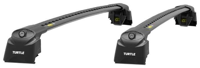 Багажник на крышу Turtle Air-2, черные аэро дуги на Лексус LX 2016-2022, арт: TA2-038B