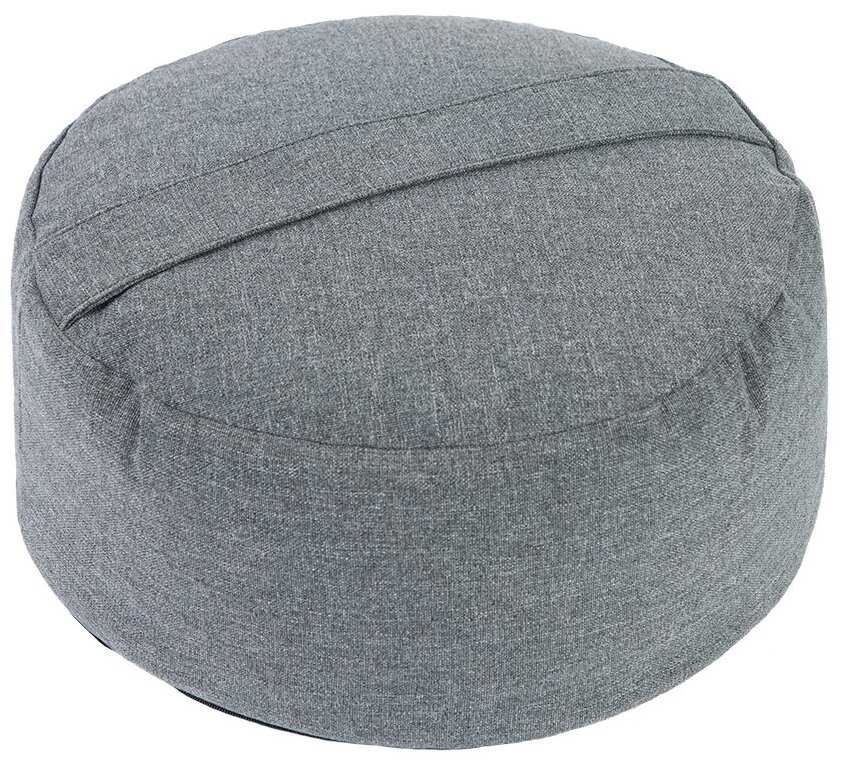 Подушка для йоги медитации BIO-TEXTILES Болстер круглый 33*16 с лузгой гречихи массажная спортивная ортопедическая фотография 4