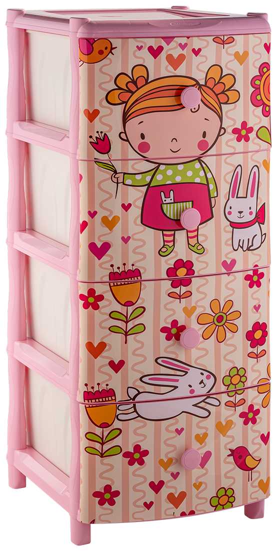 Комод Элластик-Пласт детский пластиковый 40х47х98см