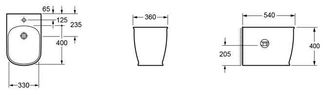 Биде Lavinia Boho Bell Pro 33010040 с горизонтальным выпуском фотография 1