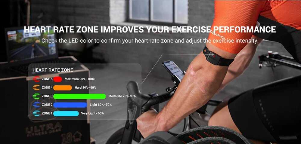 Нарукавная повязка COOSPO с датчиком сердечного ритма и калорий (HW9) фотография 11