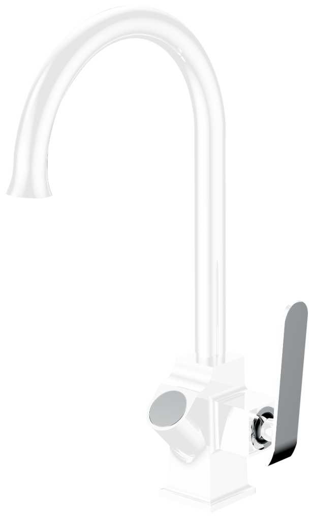 Смеситель для кухни GANZER GZ26025F С подключением к фильтру питьевой воды белый