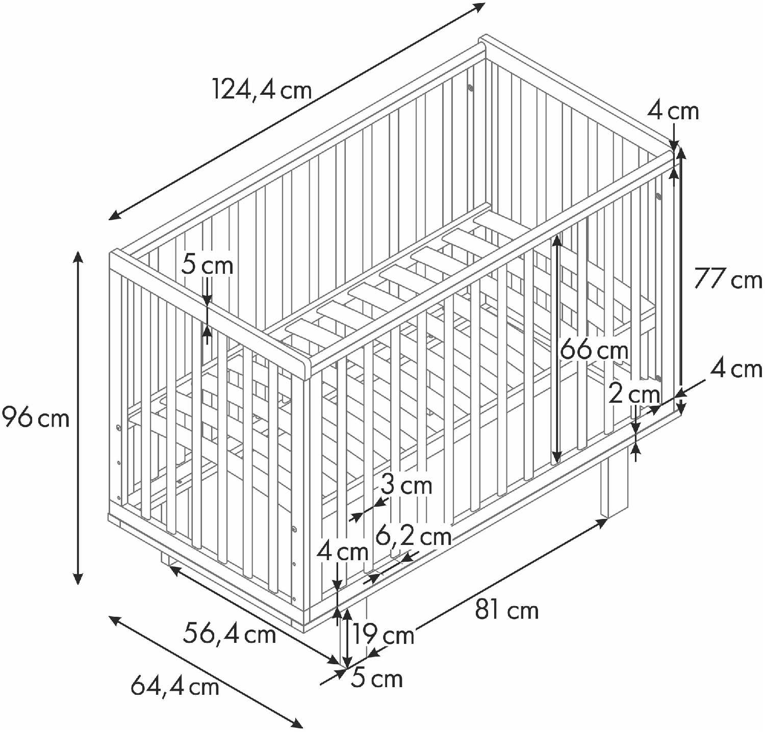 Классическая кроватка Polini Kids Simple 340 фотография 23