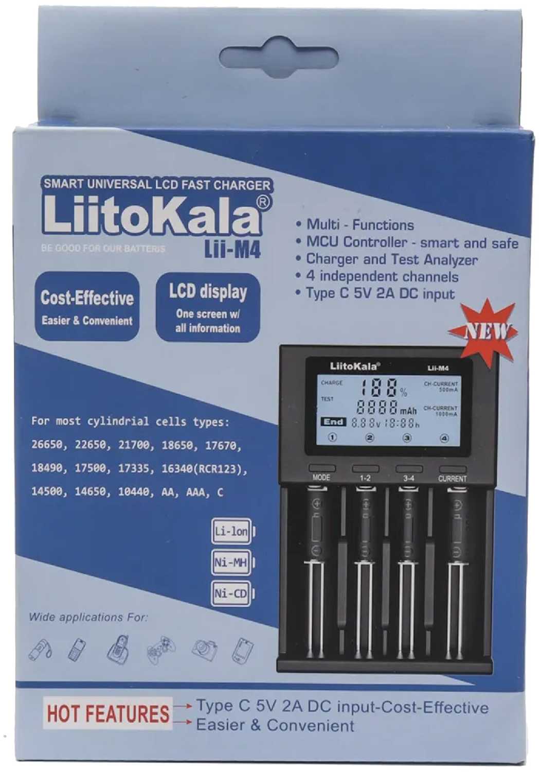 Зарядное устройство LiitoKala Lii-M4 фотография 6