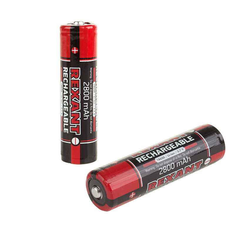 Аккумулятор Rexant 18650 2800mAh 3.7V с защитой (30-2030-05) фотография 7
