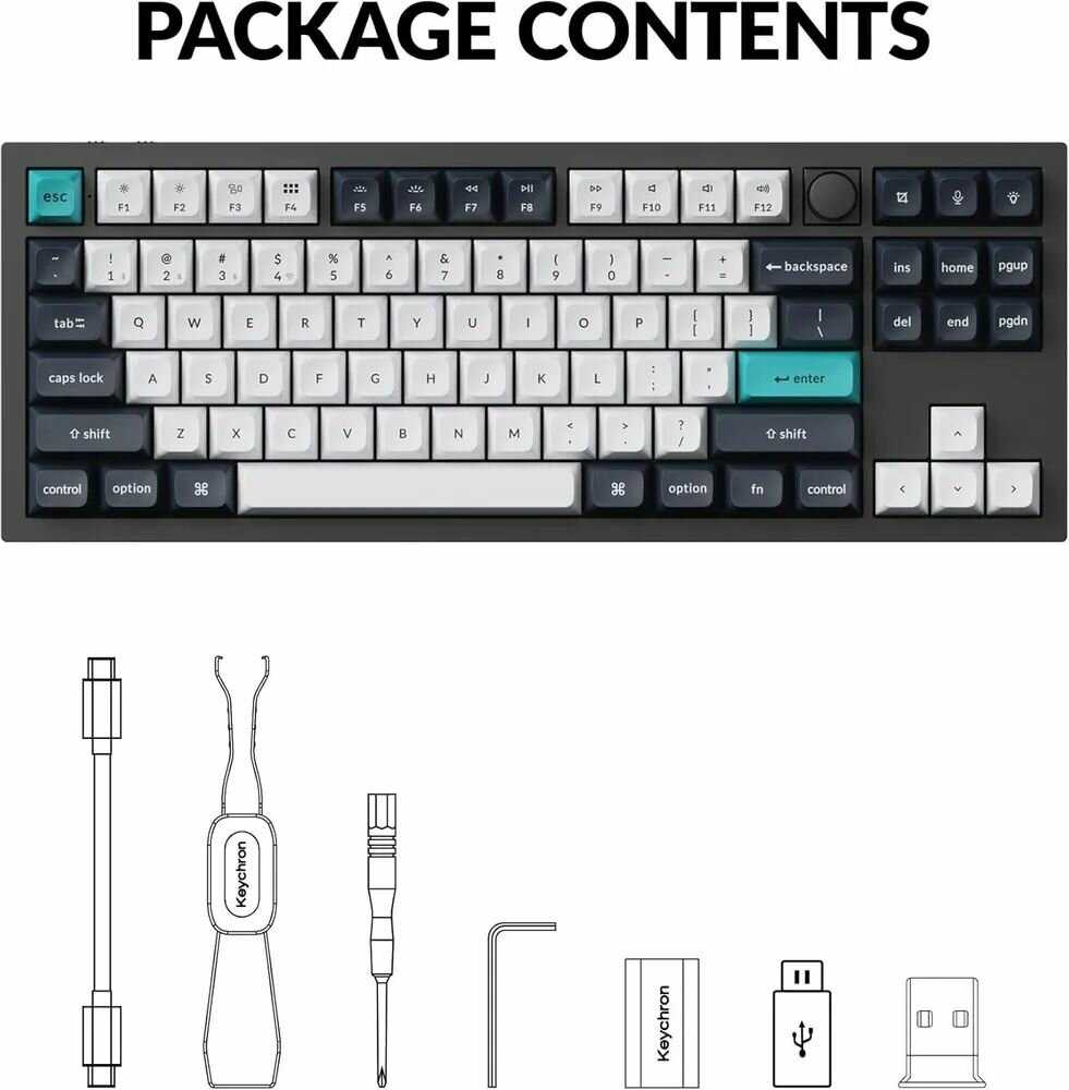 Беспроводная механическая клавиатура Keychron Q3 Max (80%) RGB Hot Swap фотография 21