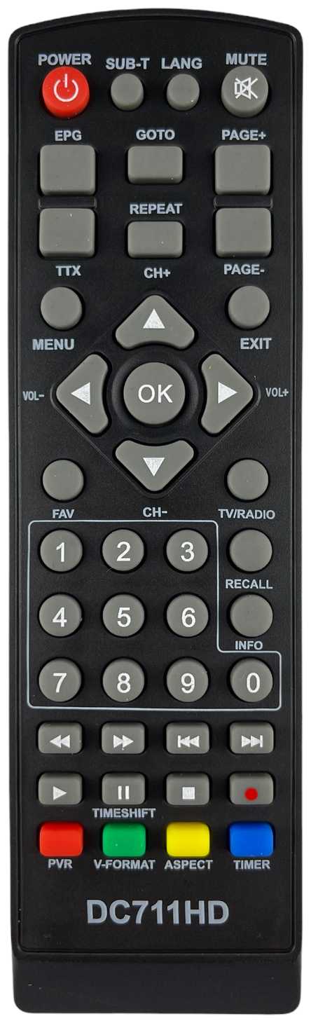 Пульт DC711HD для DVB T2 приставок D-Color (полный список моделей в описании товара)