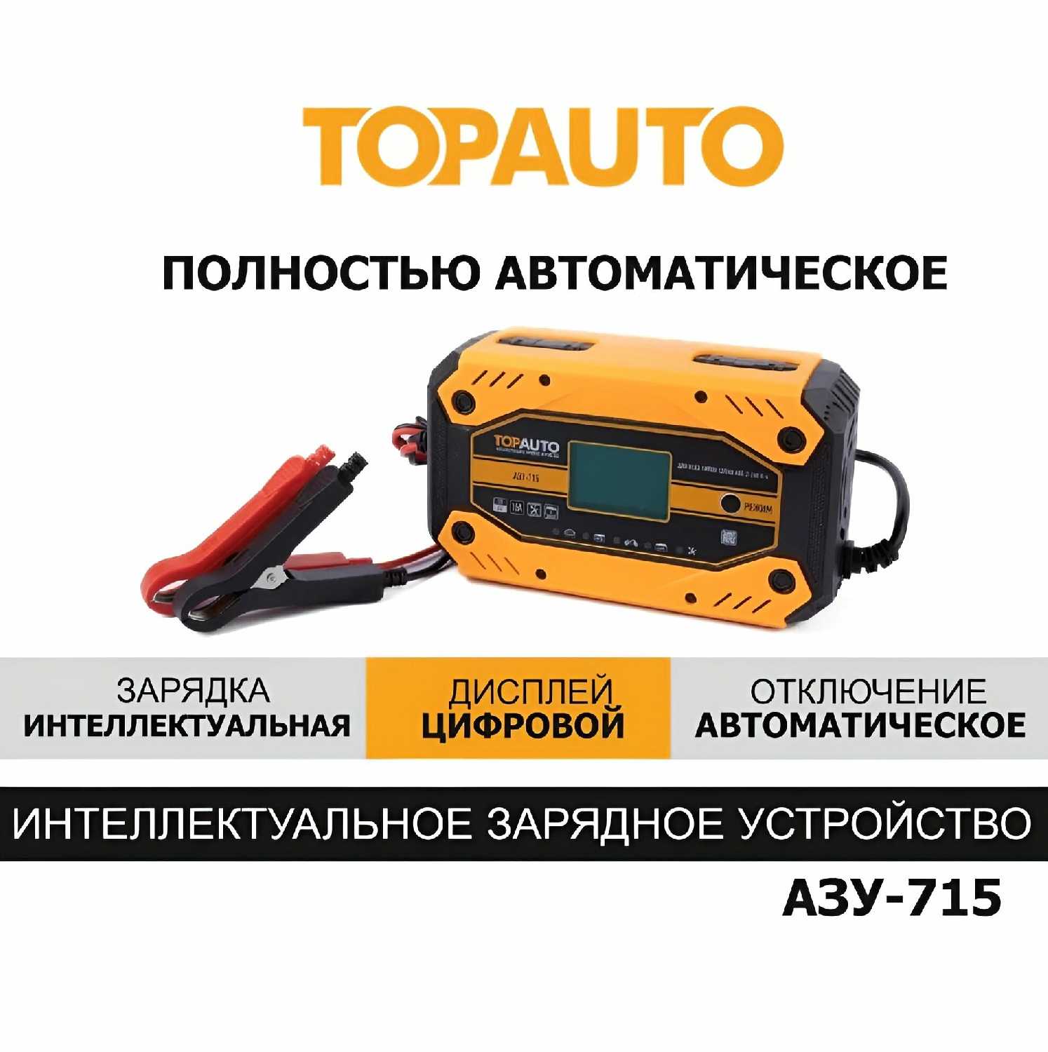 Зарядное устройство ТопАвто АЗУ-706С (для 12В, до 6А, до 100 А-ч) фотография 23