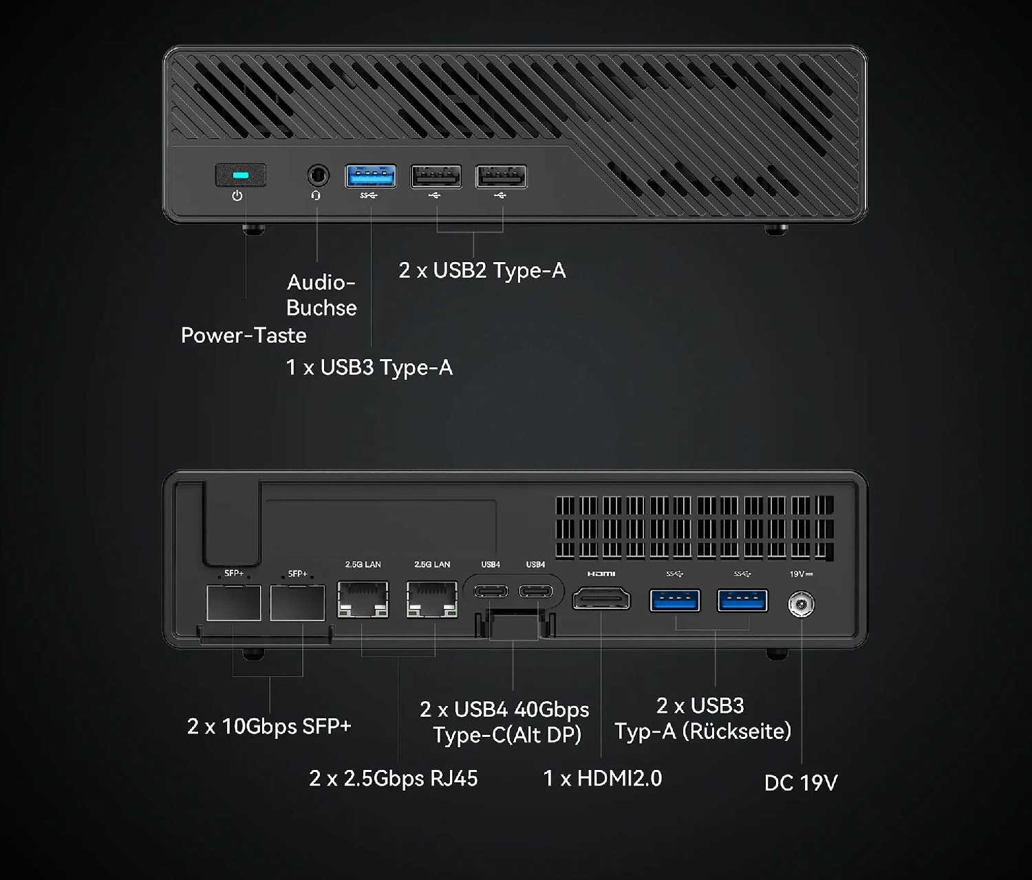 Мини-ПК Minisforum MS-01-S1390 (Intel Core i9-13900H, Barebone) фотография 9