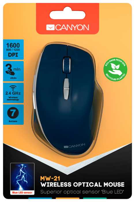 Беспроводная компактная мышь Canyon MW-21 фотография 23