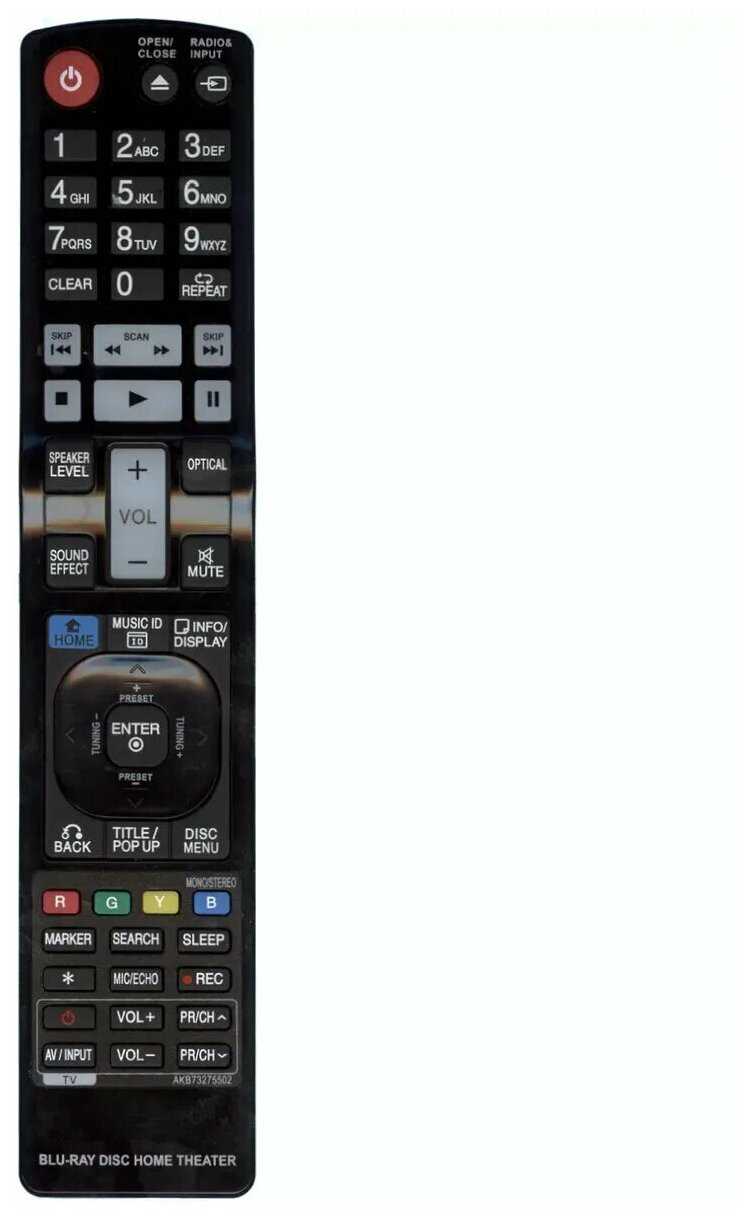 Пульт PDUSPB AKB73275502 для домашнего кинотеатра LG Smart TV