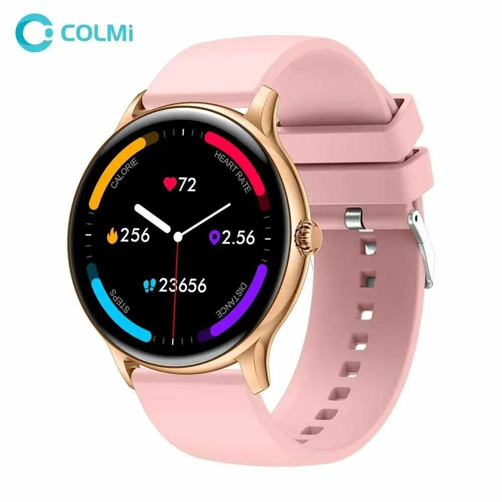 Умные часы Colmi i10 (Gold Frame Pink Silicone Strap) фотография 2