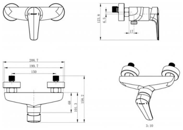 Смеситель Bravat F9351385CP-01 фотография 1