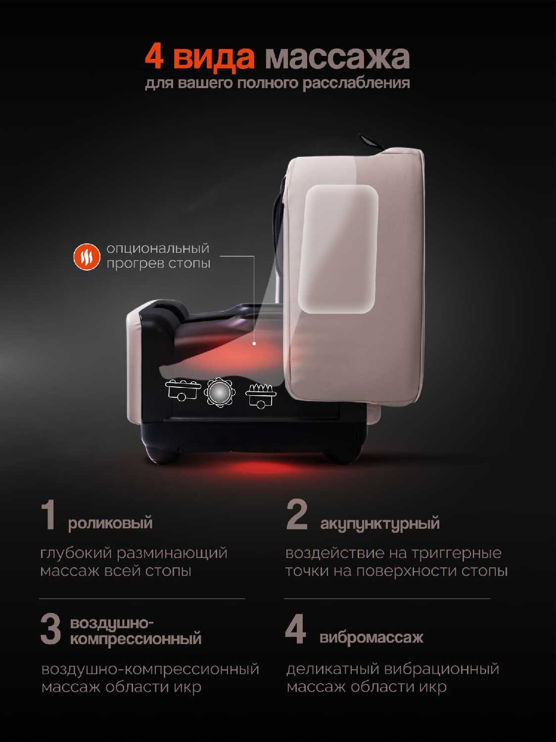 Массажер для ног электрический GESS PUF фотография 2