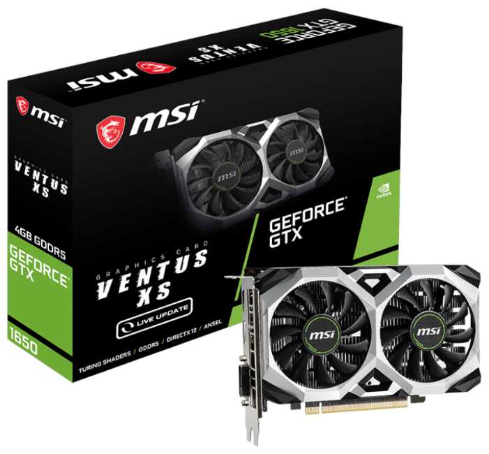 Видеокарта MSI GeForce GTX 1650 VENTUS XS 4G