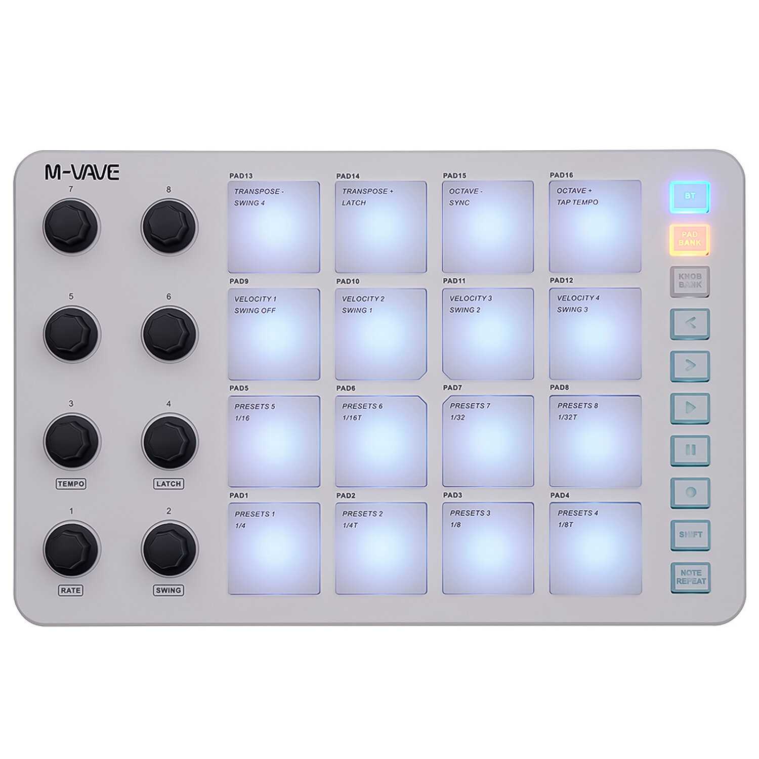 Беспроводной MIDI-контроллер M-VAVE SMC-PAD фотография 3
