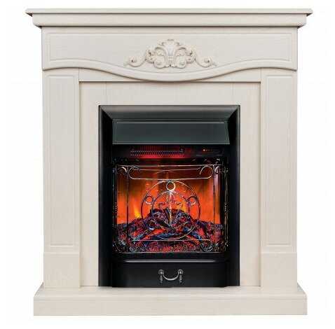Электрокамин JUNONA WT с очагом Majestic Lux Black