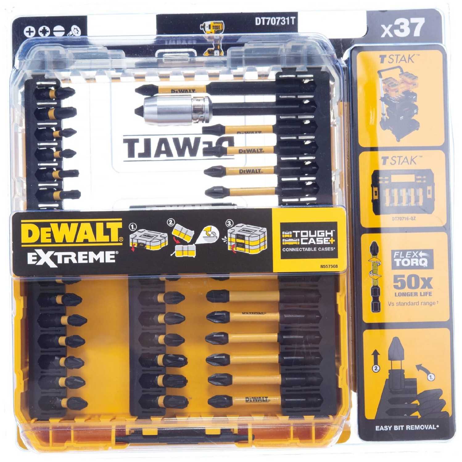 Набор бит и насадок DeWALT DT70731T-QZ, 37 предм. фотография 4