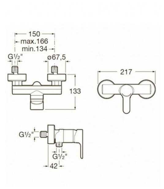 Смеситель для душа Roca L20 5A2109C00, рычажный фотография 5