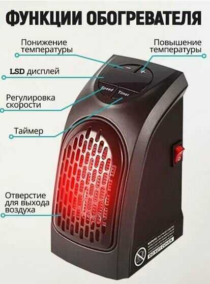 Портативный мини обогреватель Тепловентилятор (TH26-30) фотография 4
