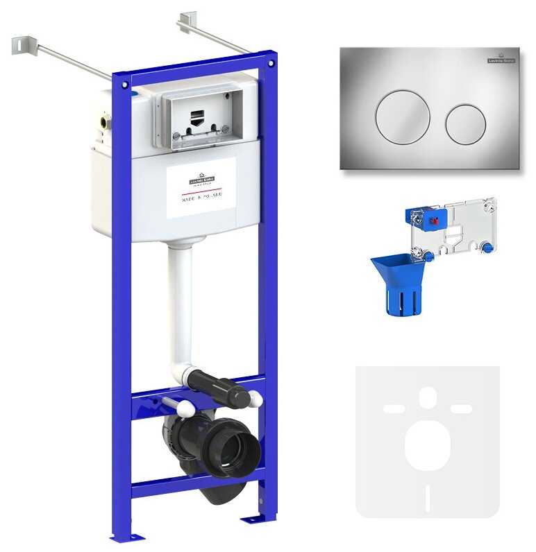 Комплект инсталляции для подвесного унитаза 5 в 1 Lavinia Boho Relfix 38010020 (round)