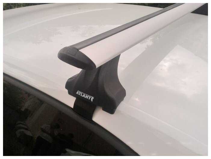 Багажник на крышу Atlant, 6031+7002+7117, черные крыловидные дуги 1,26м на Тойота Камри 55 2014-2018, арт:210143 фотография 2