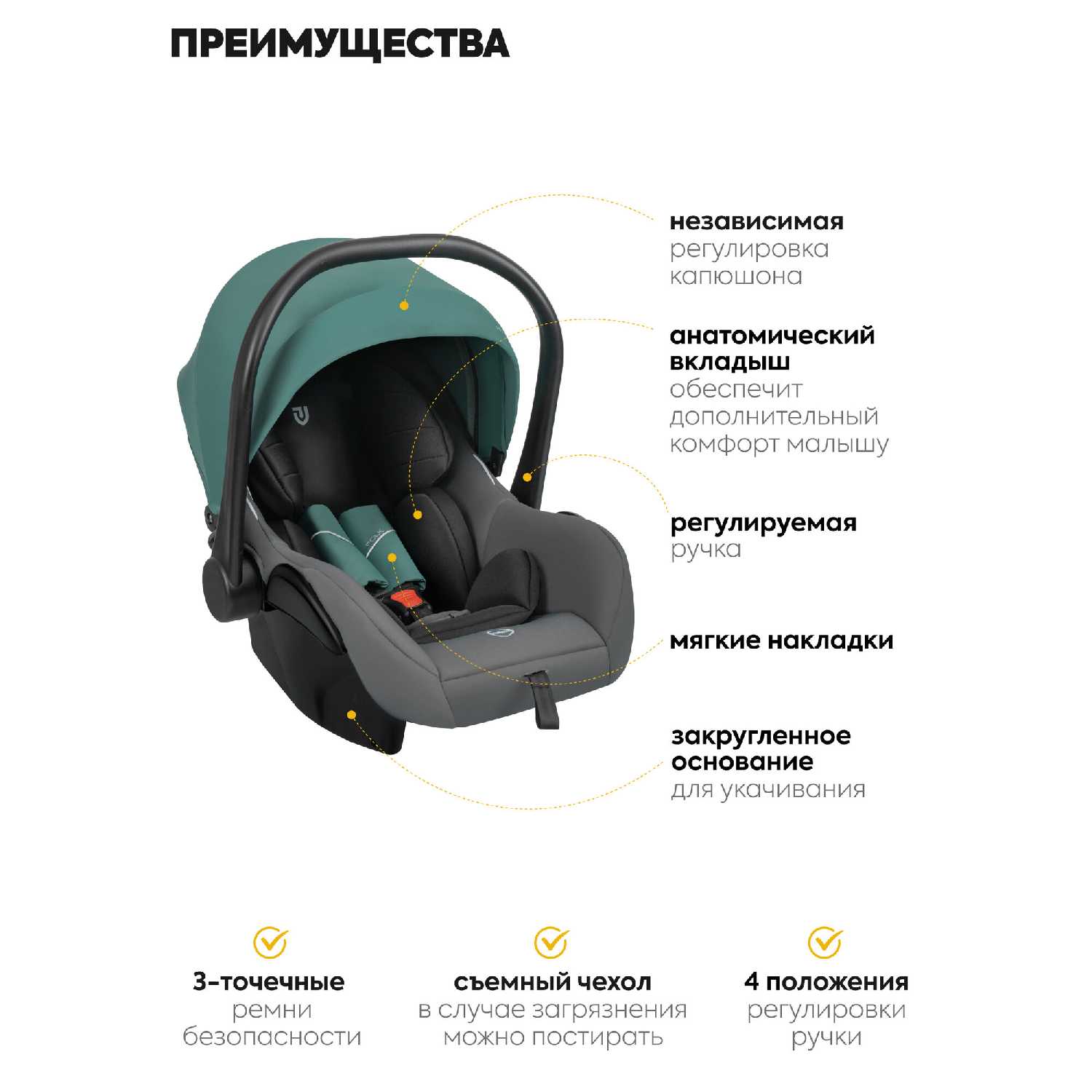 Коляска трансформер для новорожденных 3 в 1 Jovola Folk фотография 30