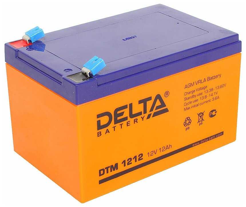 Аккумуляторная батарея DELTA Battery DTM 1212 12В фотография 3
