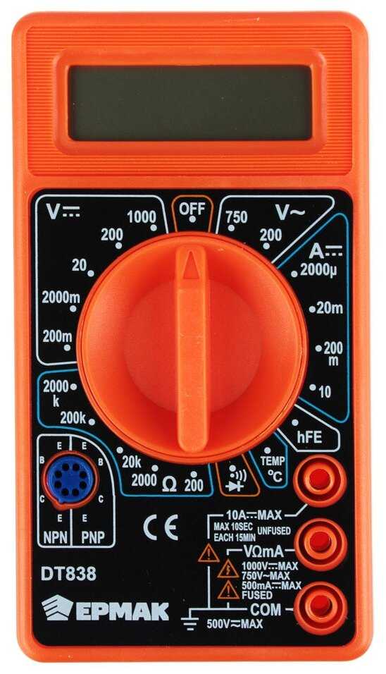 Мультиметр цифровой ЕРМАК DT-838 фотография 6