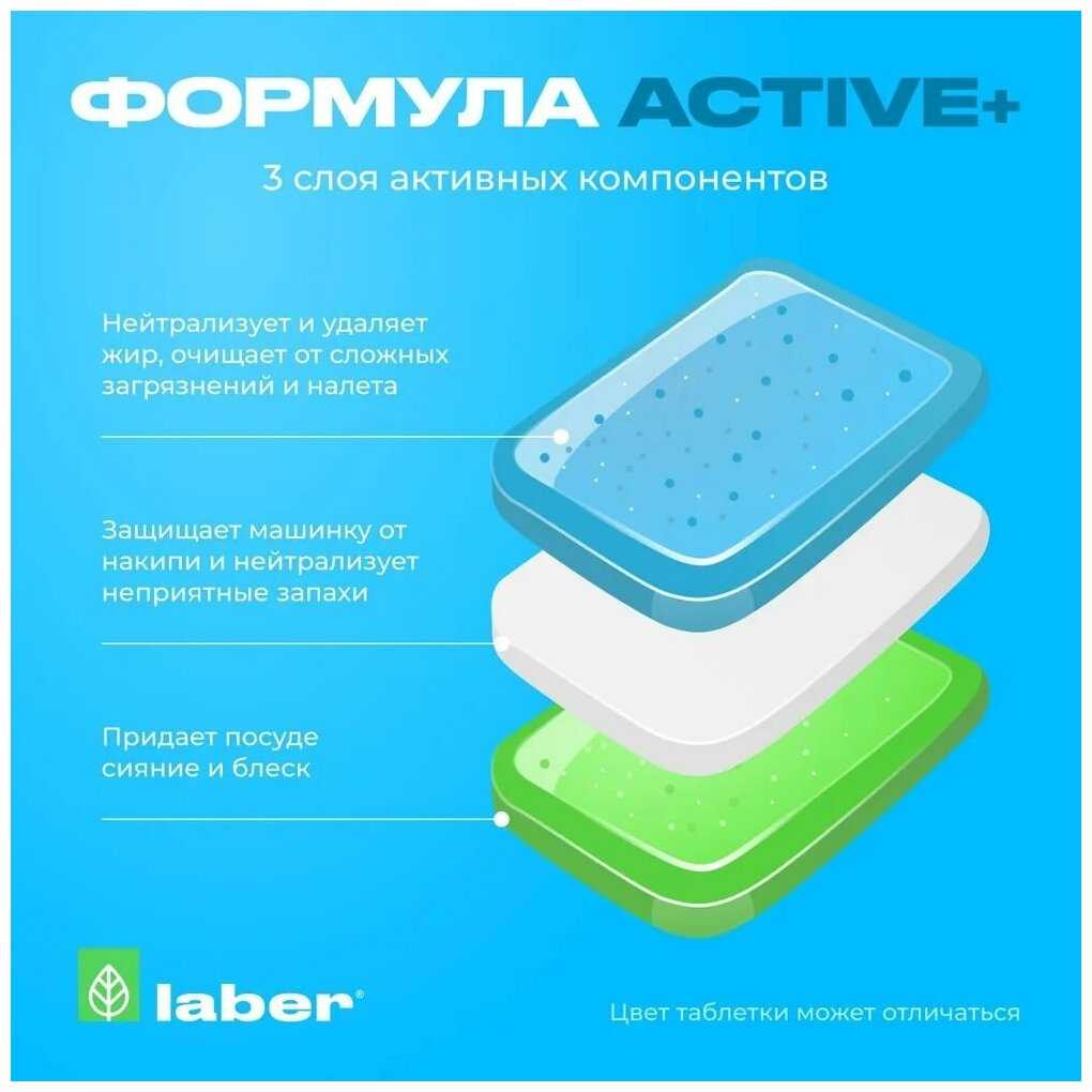 Таблетки для посудомоечной машины Laber ACTIVE+ фотография 2