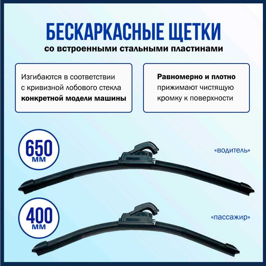 Щетки Hyundai Tucson (2015-2020) 650мм на 400мм (комплект) фотография 3