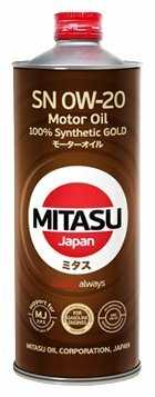 Синтетическое моторное масло Mitasu MJ-102 Gold SN 0W-20