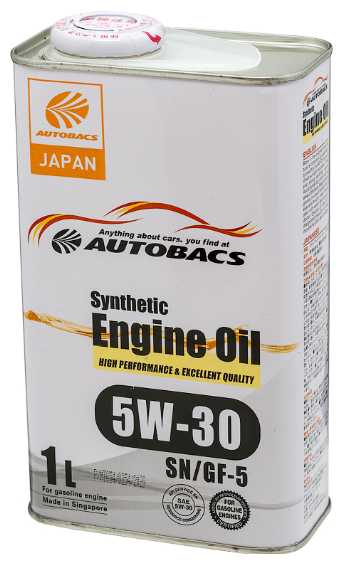 Синтетическое моторное масло Autobacs Synthetic Engine Oil 5W-30 SN/GF-5 фотография 2
