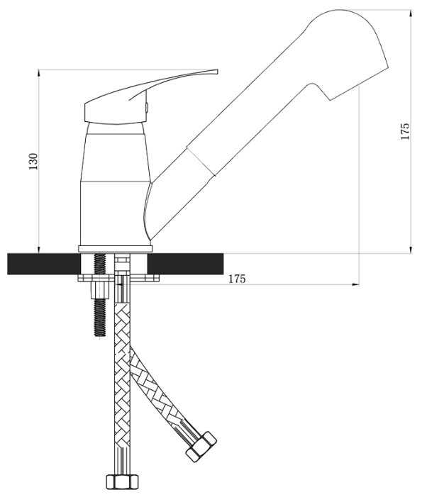 Смеситель для кухни (мойки) СЛАВЕН СЛ-ОД-В23, рычажный фотография 1