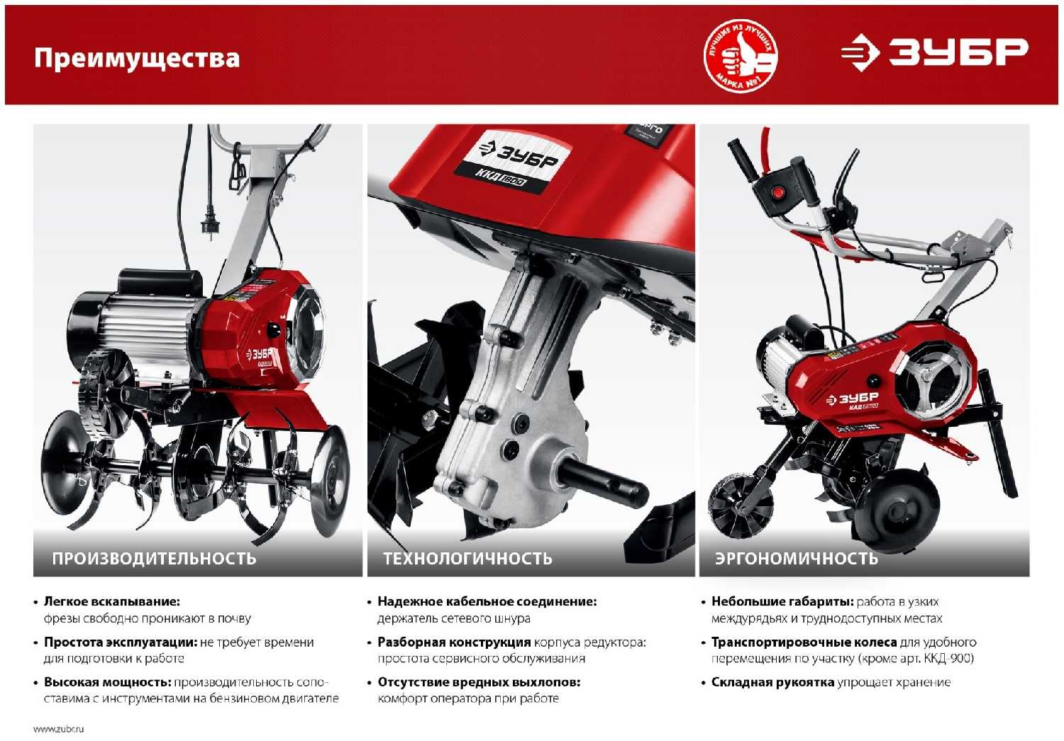 Культиватор электрический ЗУБР КАД-2500, 2500 Вт фотография 5