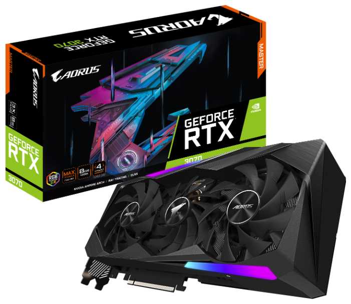 Видеокарта GIGABYTE AORUS GeForce RTX 3070 MASTER 8G (rev. 1.0/1.1) (GV-N3070AORUS M-8GD) фотография 8