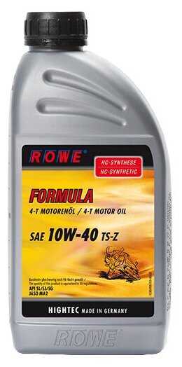 Синтетическое моторное масло ROWE Hightec Formula SAE 10W-40 TS-Z