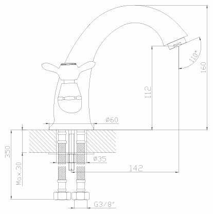 Смеситель для кухни Rossinka Silvermix Q02-61 фотография 1
