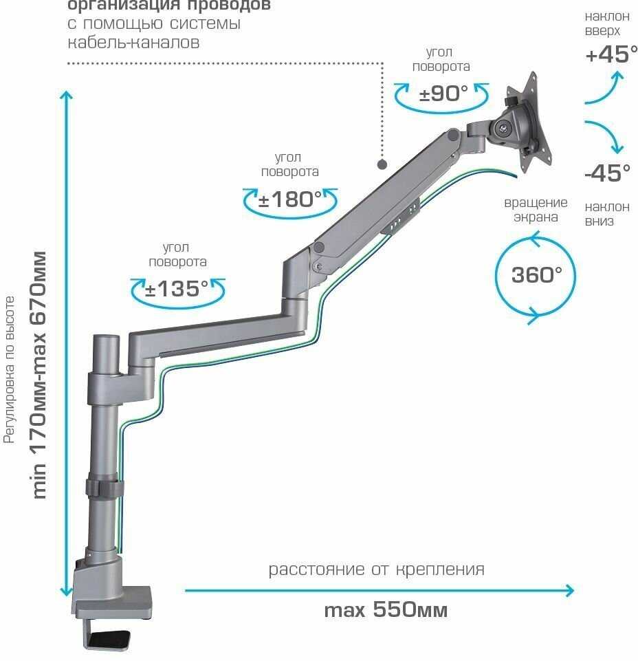 Кронштейн для монитора VLK TRENTO-94 фотография 4
