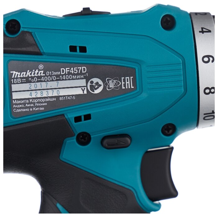 Аккумуляторная дрель-шуруповерт Makita DF457DWE фотография 7