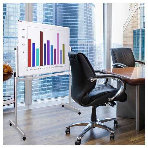 Доска магнитно-маркерная на стенде 90х120 см, 2-сторонняя, BRAUBERG, 238140 фотография 9